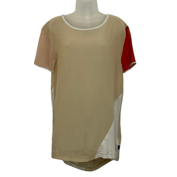 WESC Women’s Color Block Semi Sheer Tee Size XS - Picture 1 of 8